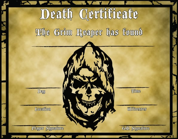 Board Game Certificate